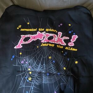Sp5der p*nk hoodie black